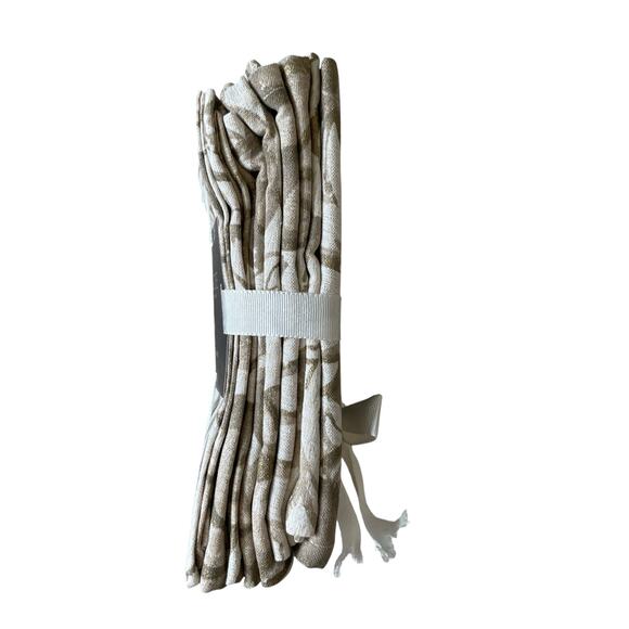 Rachel Zoe Fall Pumpkin Cotton Dinner Napkins 18x18 Beige Gold Fleck Set of 8 - Picture 6 of 12